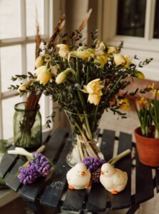 Vrolijk Pasen met bloemen