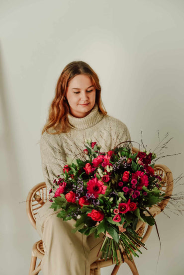 Valentijnsboeket met GRATIS vaas