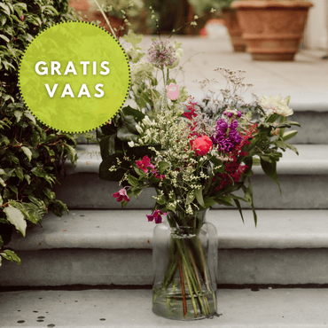 Seizoensboeket met GRATIS vaas